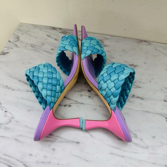 Nine West Braided Slide Heels Purple Pink Women’s Size 8 - Picture 6 of 8